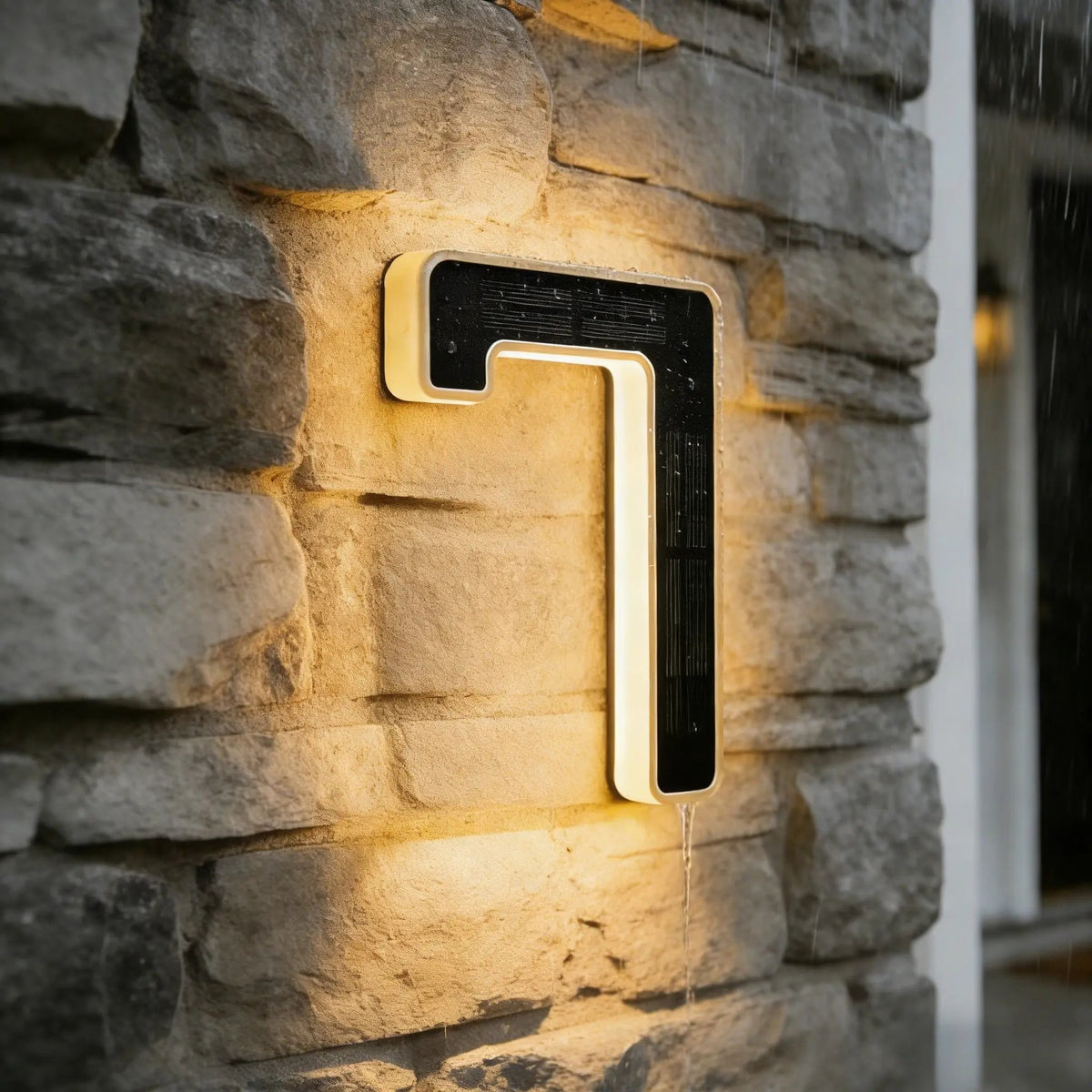 Solar Lighted House Numbers for Outside Waterproof LED Address Signs for Houses