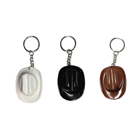 3PCS Different Colors Cowboy Hat Texas Style Bottle Opener Keychain