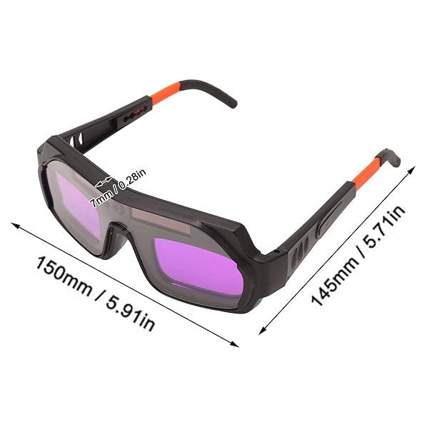 Auto-darkening welding glasses; includes a headband strap