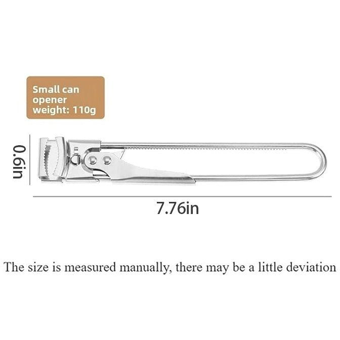 Multifunction Adjustable Stainless Steel Can Opener, Can Jar Lid Gripper Manual Opener