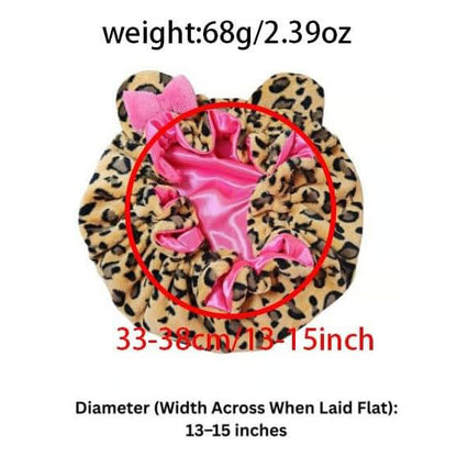 Plush Animal Ear Hair Bonnet for Women