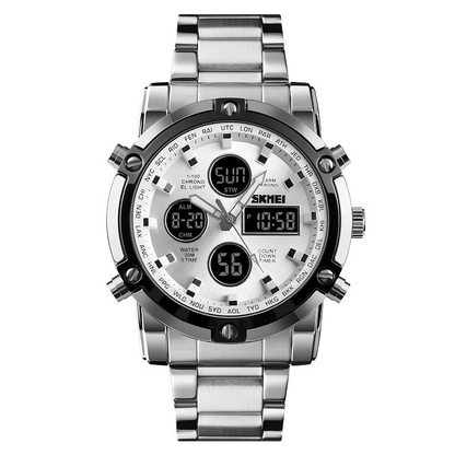 Men Quartz Watch Male Steel Wristwatch Fashion Big Dial Shockproof Watches