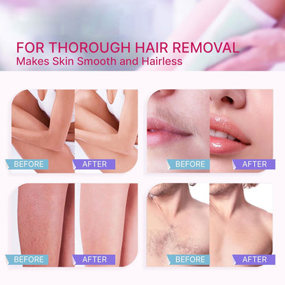 20PCS Wax Strips for Face & Body Hair Removal, Painless Hair Removal For All Skin Types