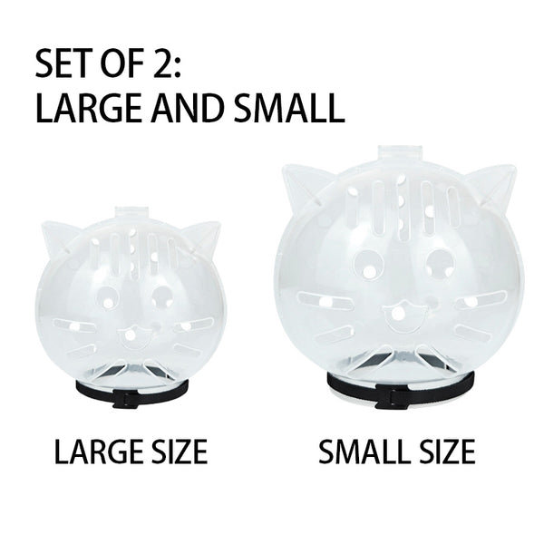Cat Transparent Muzzle Breathable Face（2PCS）