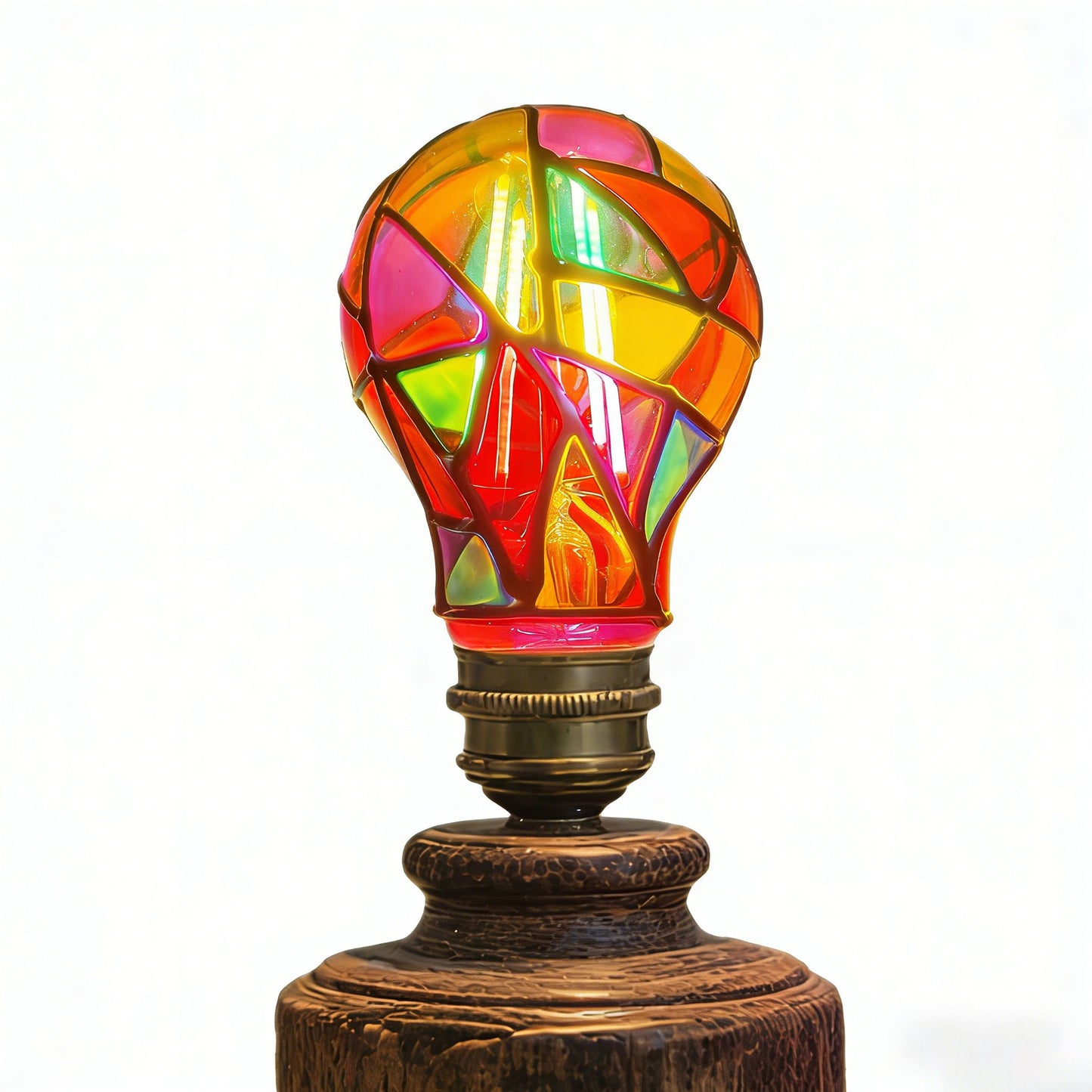 Stained Glass LED Light Bulb