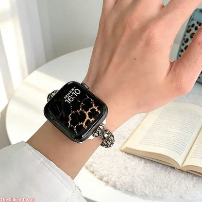 Leopard Print Phone Cord Scrunchie Watch Band