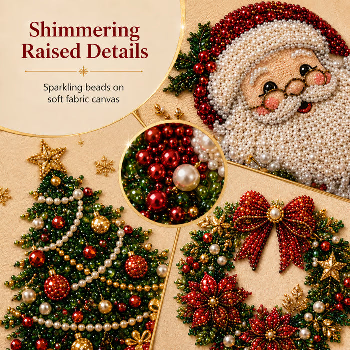 DIY Christmas Pearl Diamond Painting Art Kit With Frame