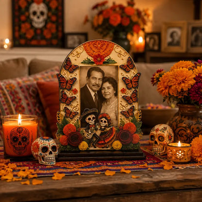 Day of the Dead Memorial Photo Ornament