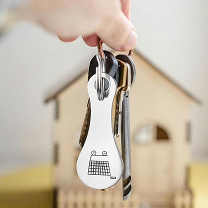 Handcart Token Keychain Stainless