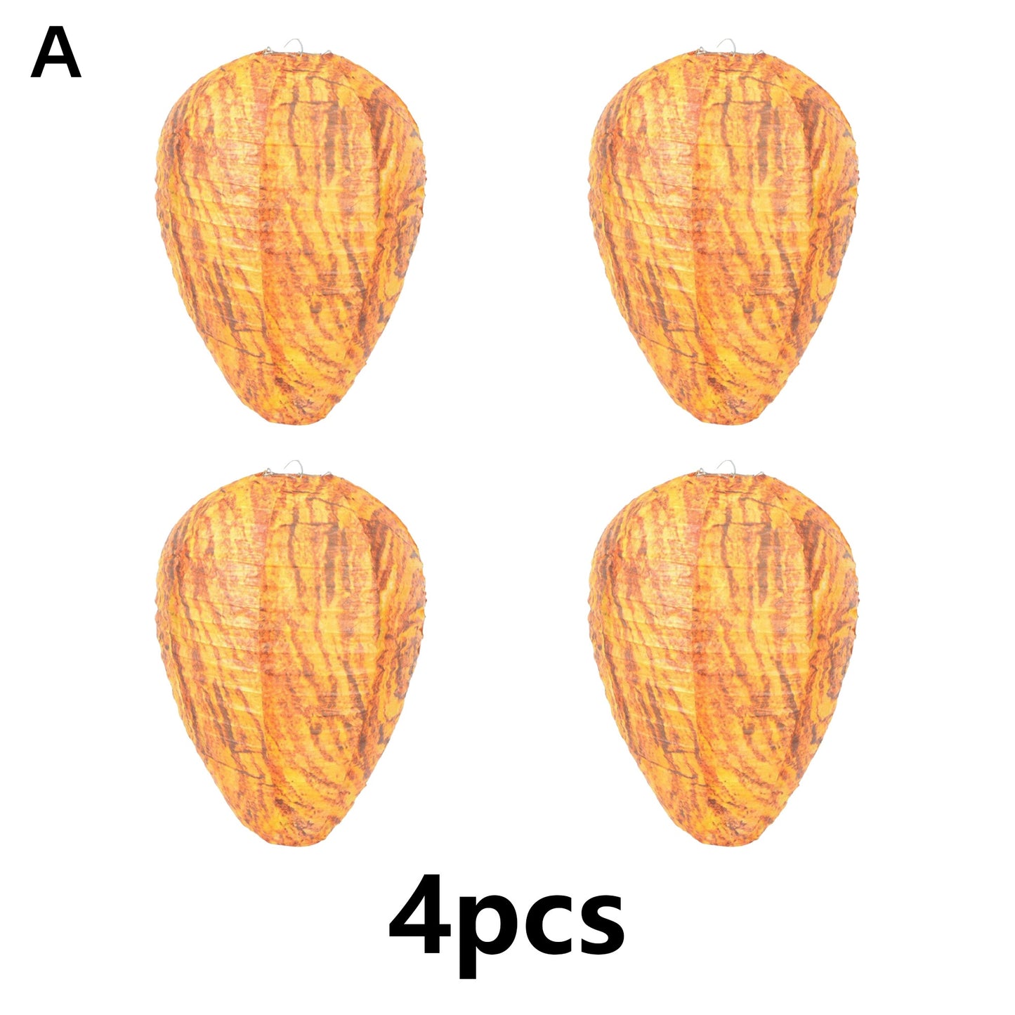 4Pcs Hanging Fake Wasp Nest Decoy Outdoor Fake Hornets Nest Decor for Home and Garden