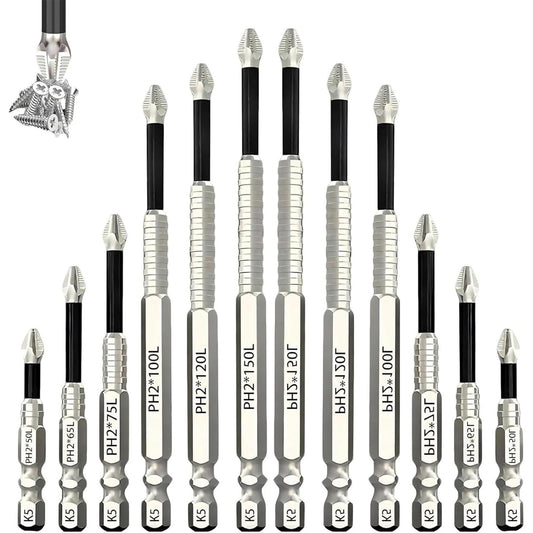 12Pcs High Magnetic Screwdriver Drill Bit Set