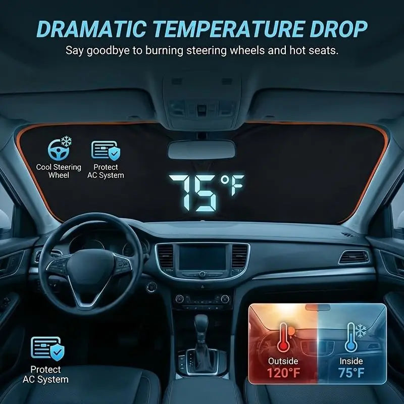 2026 New Portable Heat-Insulating Vehicle Sunshade