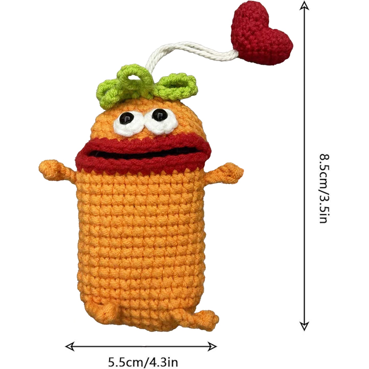 Handmade Crochet Key Case/Holder, Cute Sausage Mouth