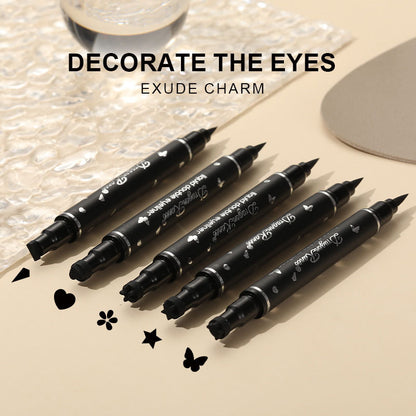 5PCS Black Liquid Eyeliner Stamps Set