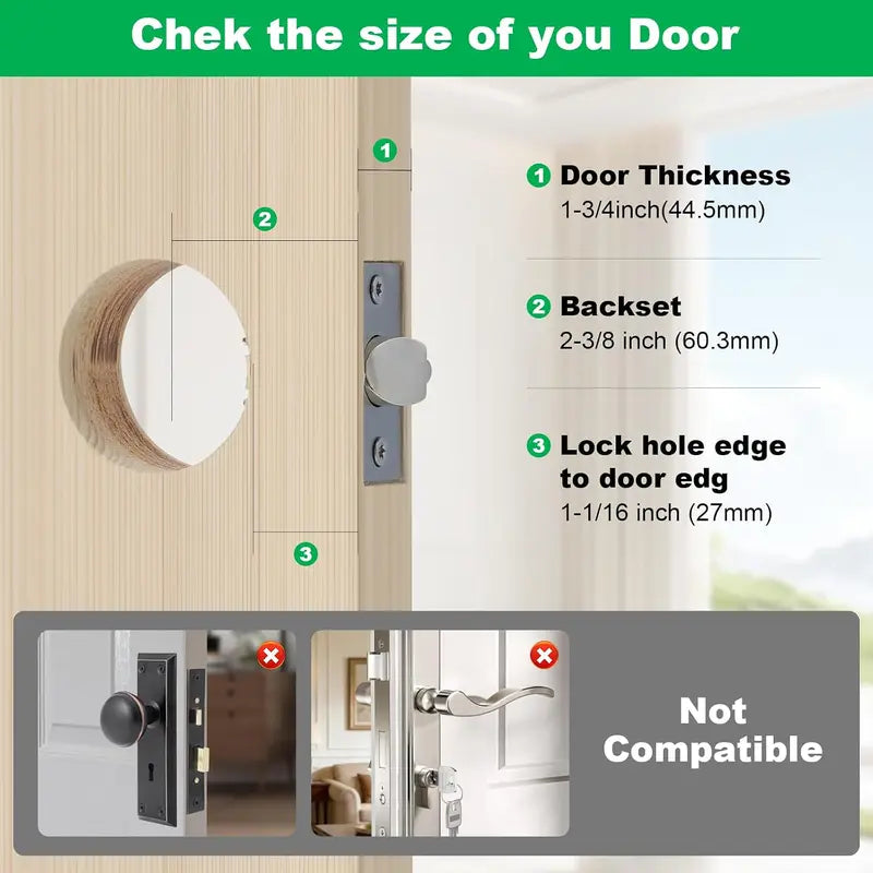 Door Reinforcement Plate & Security Strike Plate for 1-3/4" Doors