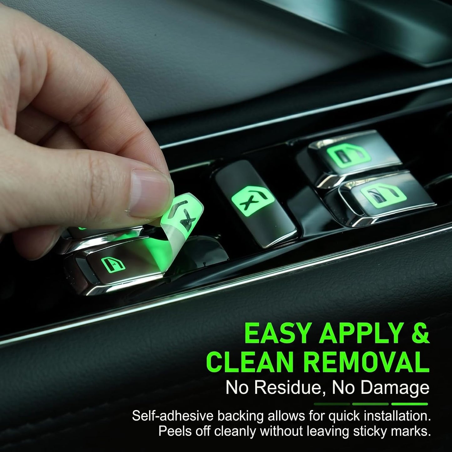 4PCS Car Control Switch Luminous Sticker
