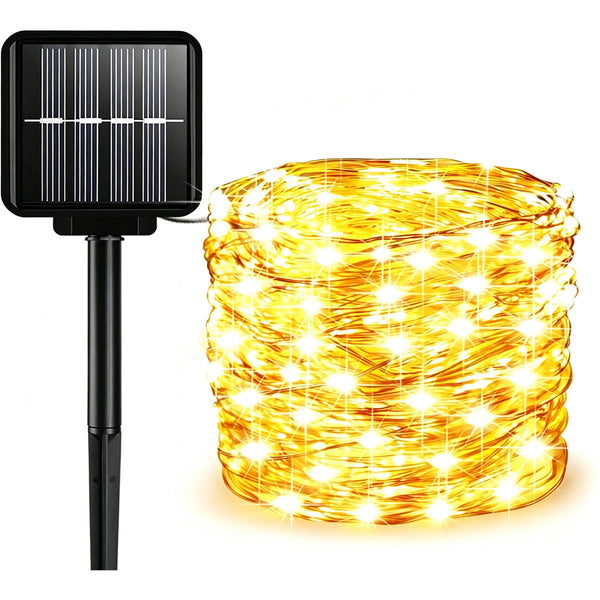 Outdoor solar string lights