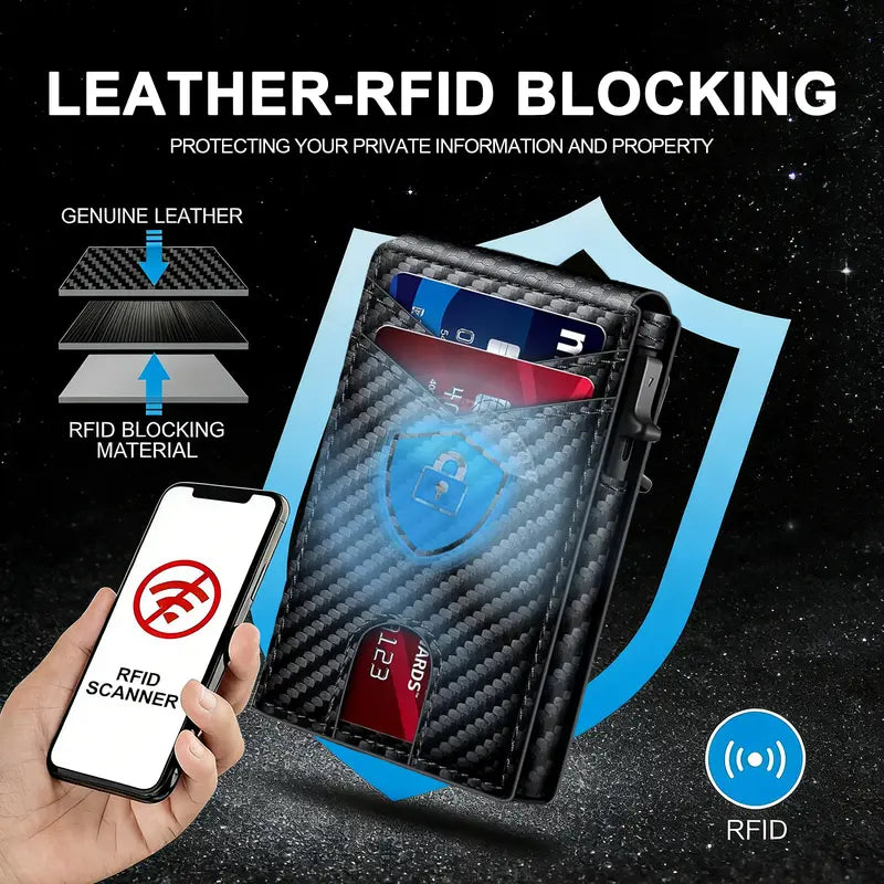 Premium Full-Grain Leather Men's Slim Wallet