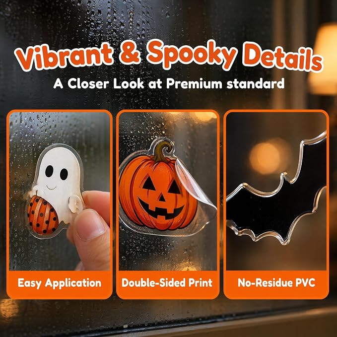 Halloween PVC Cling Decorative Stickers