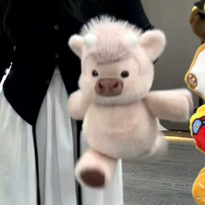 13.8in Playful Calf Stuffed Animal - Compact Size for On-the-Go Fun