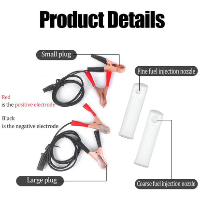 Fuel Injector Cleaner Kit - Universal Fuel Injector Flush Cleaner Adapter DIY Cleaning Tool Kit with Test Lead