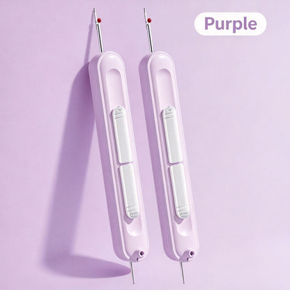 2PCS Upgraded 2 in 1 Automatic Needle Threaders Seam Ripper