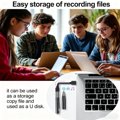 Voice Recorder Pen with Built-in 4GB Chip Storage, AI Noise Reduction for Lectures, Meetings