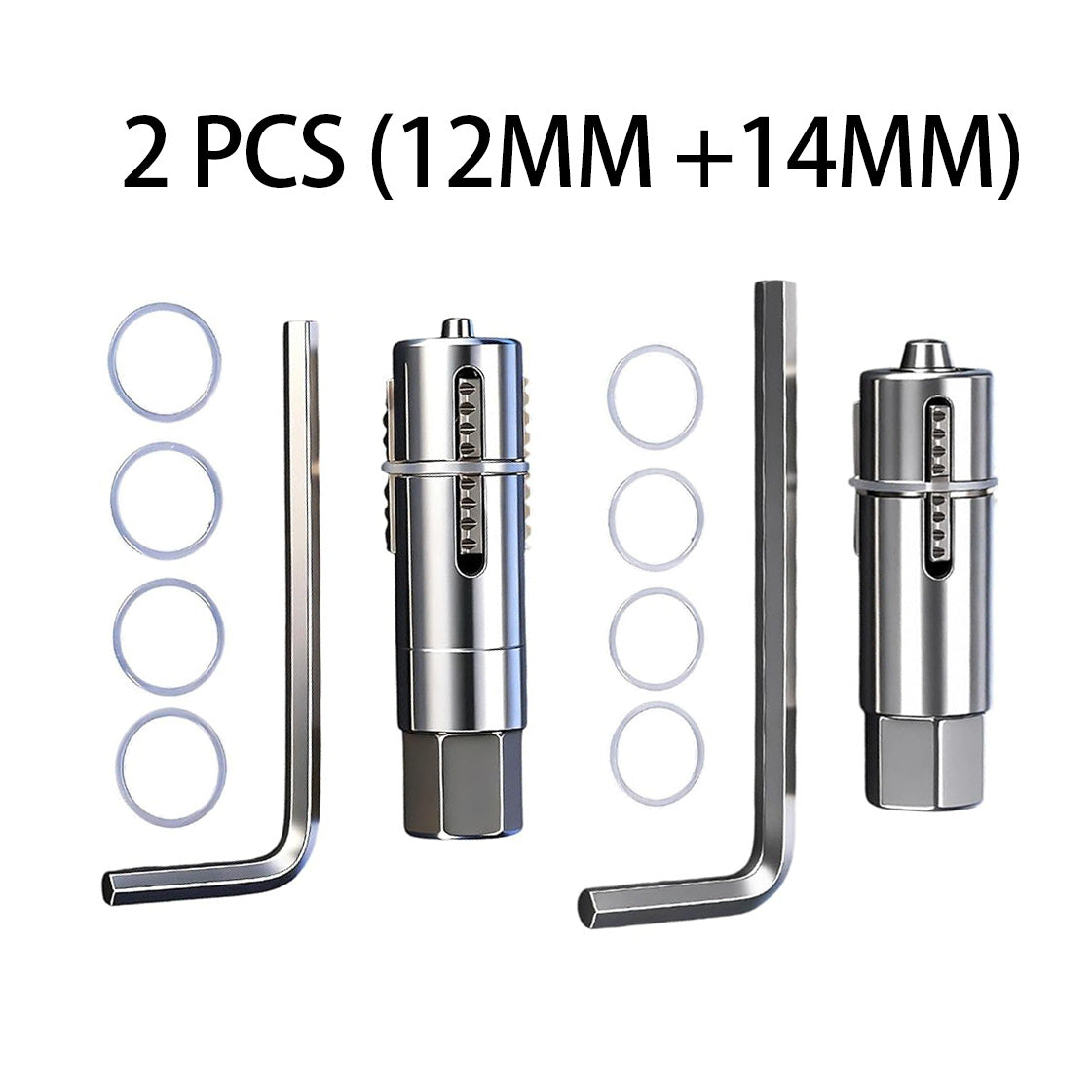 2 PCS Broken Valves Thread Extractors Set for 12mm 14mm Diameter Stripped Pipe Extractor Set