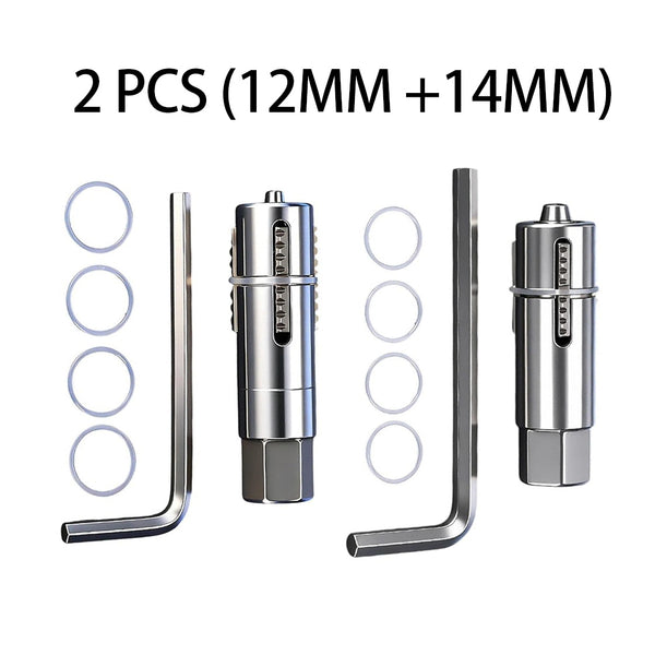 2 PCS Broken Valves Thread Extractors Set for 12mm 14mm Diameter Stripped Pipe Extractor Set