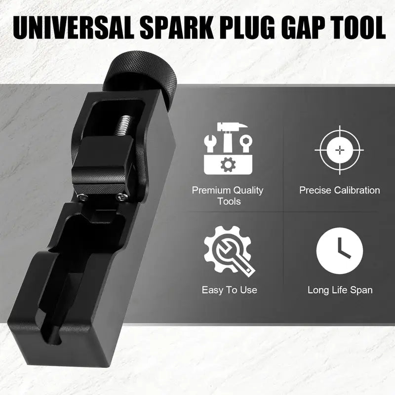 Universal Spark Plug Gap Gauge Tool Set — Suitable for Most 0.39", 0.47", 0.55", and 0.63" Spark Plugs (A Great Father's Day Gift)