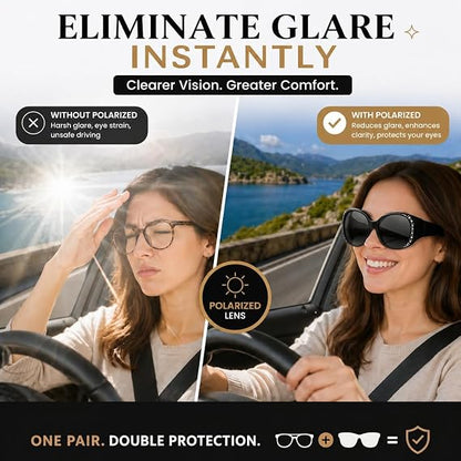Women's Clip-on Polarized Sunglasses