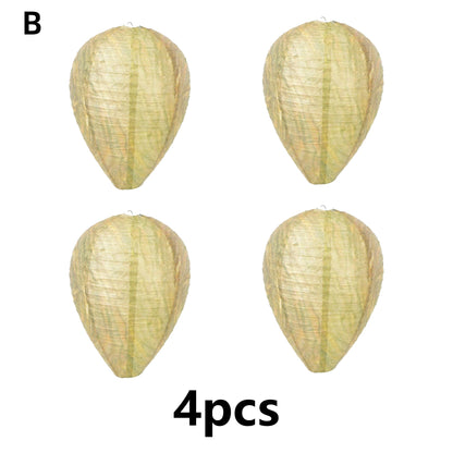 4Pcs Hanging Fake Wasp Nest Decoy Outdoor Fake Hornets Nest Decor for Home and Garden