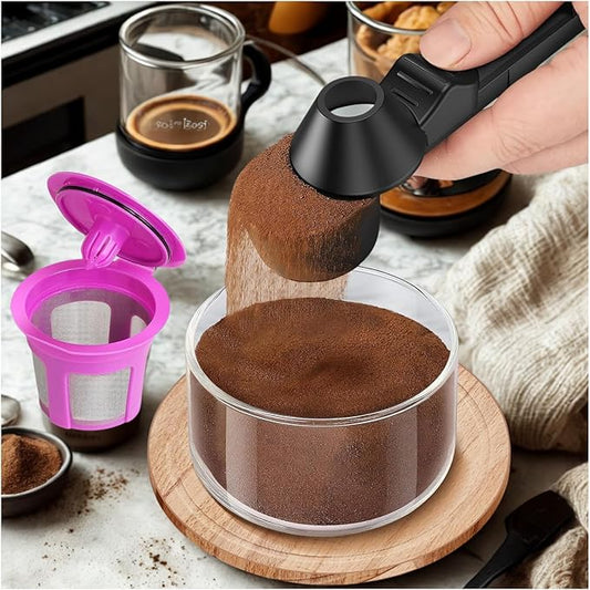 2-pcs Spill-Resistant Round Coffee Spoon Set