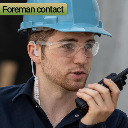 Walkie Talkie Air Duct Headset Throat Vibration Control Earpiece Noise Canceling Security for UV-32/UV82/UV-9R/UV-5R/UV-5R Mini/T20/17M Two Way Radio Noise Reduction Headset