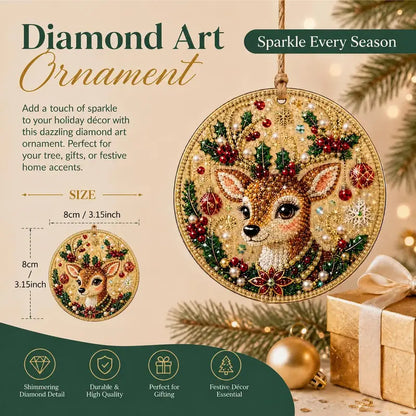 6-Piece Christmas DIY Diamond Painting Ornament Set