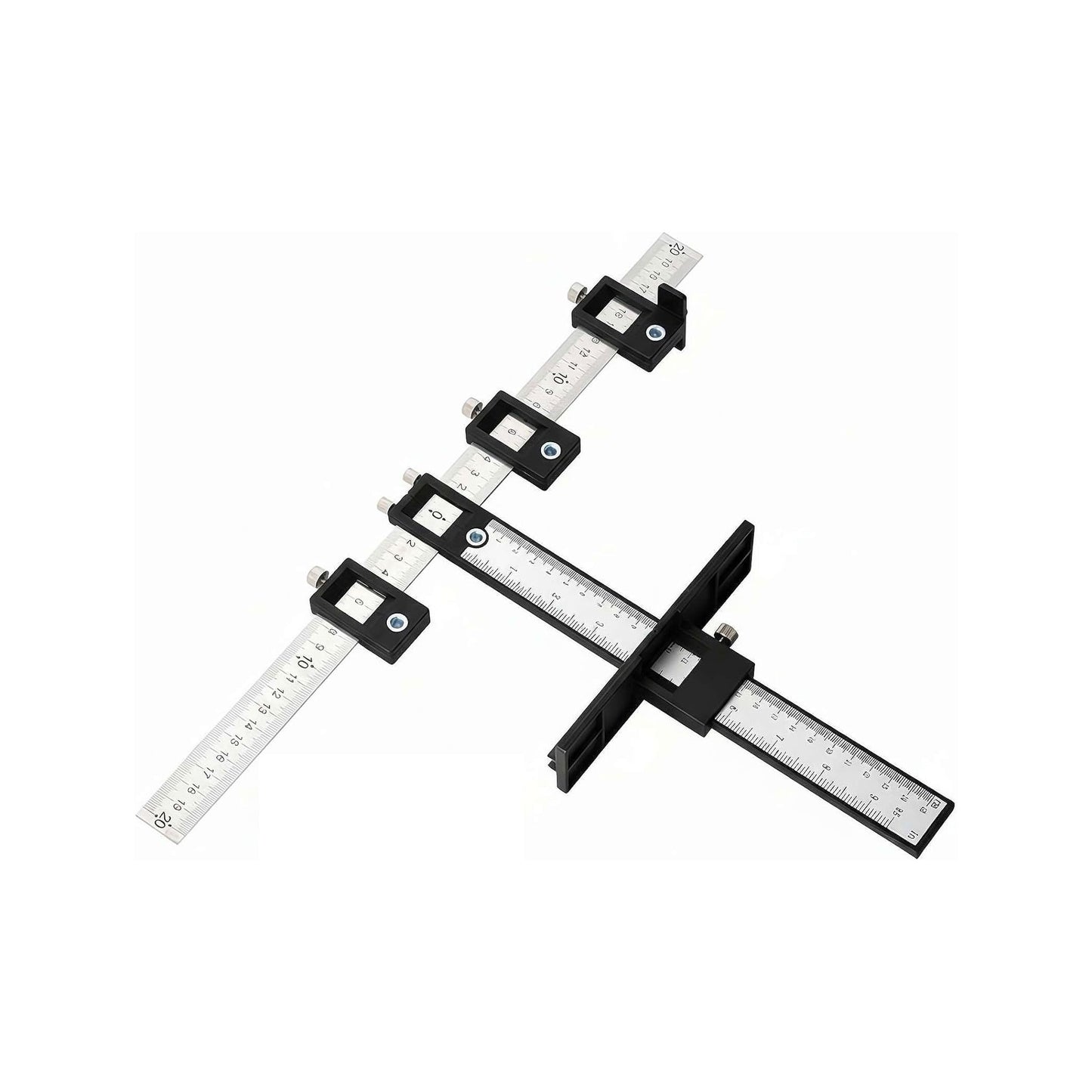Woodworking Drilling Hole Doweling Guide Punch Locator with Automatic Center Punch for Installation Handles Knob on Drawer Door Pulls