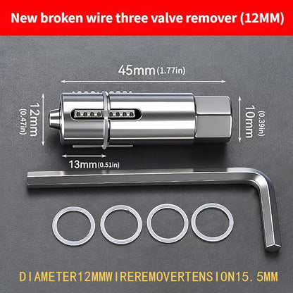 2 PCS Broken Valves Thread Extractors Set for 12mm 14mm Diameter Stripped Pipe Extractor Set