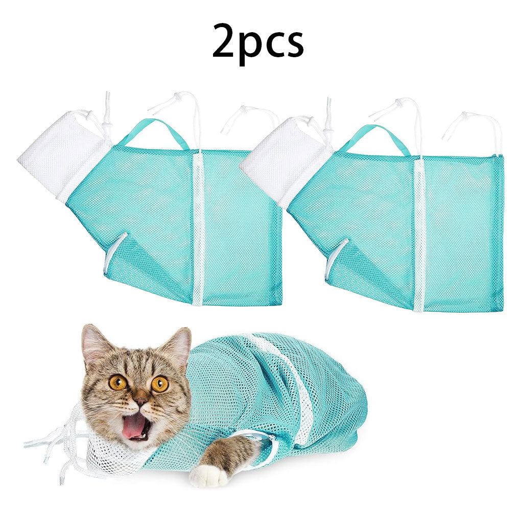 Multifunctional Grooming Bathing Adjustable Cat Shower Net Bags