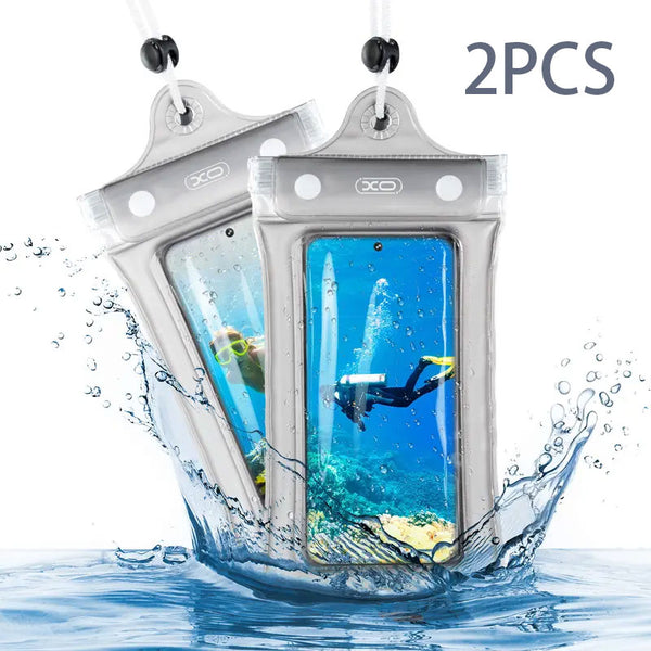 2PCS Waterproof Phone Pouch : Transparent Waterproof Phone Case with Lanyard