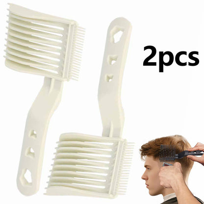 2Pcs/set Fade Comb Set Black Professional Barber Combs
