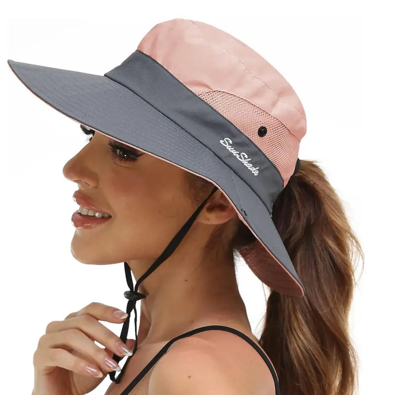Women Sun Boonie beach Hat Summer activity Bucket Cap Wide Brim UV Protection Fishing