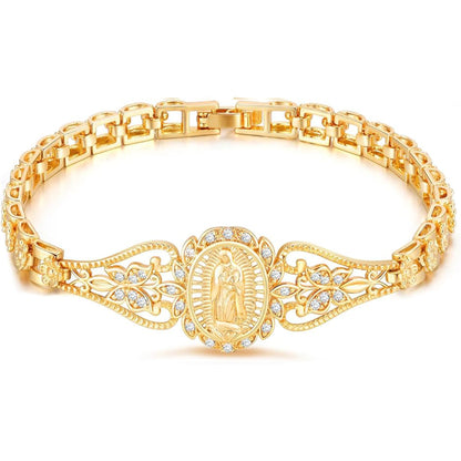 Virgin Mary Bracelets for Women-Hypoallergenic Non Tarnish Trendy Jewelry