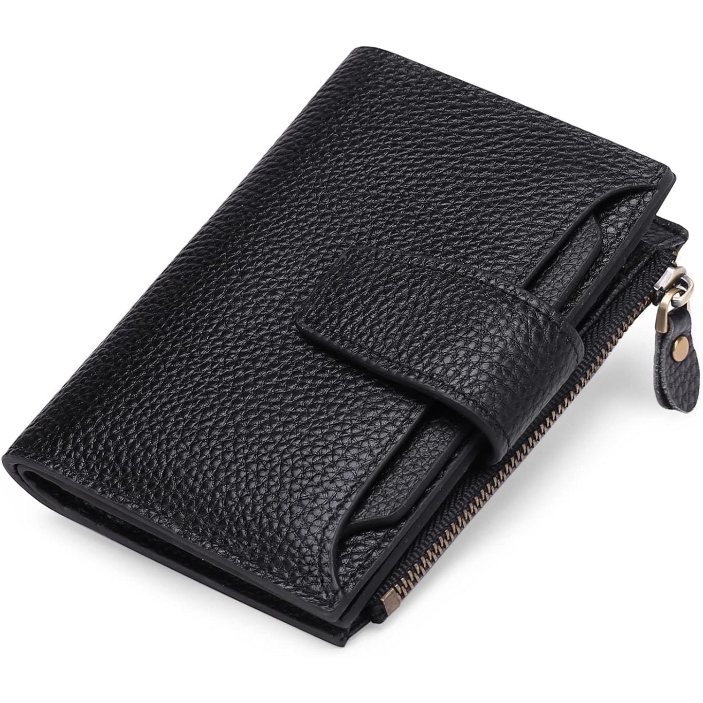 Small Wallet for Women Leather Bifold Compact RFID Blocking