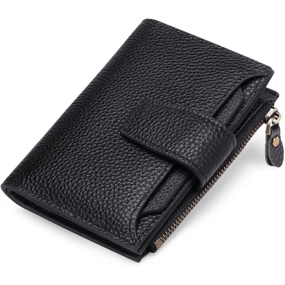 Small Wallet for Women Leather Bifold Compact RFID Blocking
