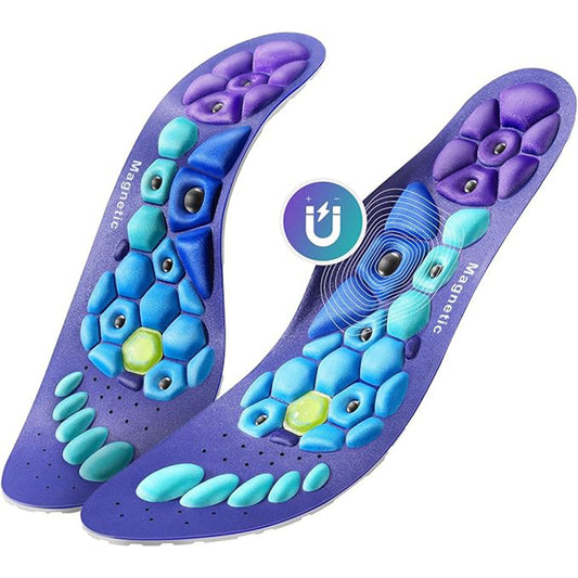 1 Pair Acupressure Insoles for Men and Women Magnetic Massage Insoles