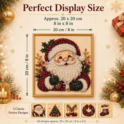 DIY Christmas Pearl Diamond Painting Art Kit With Frame