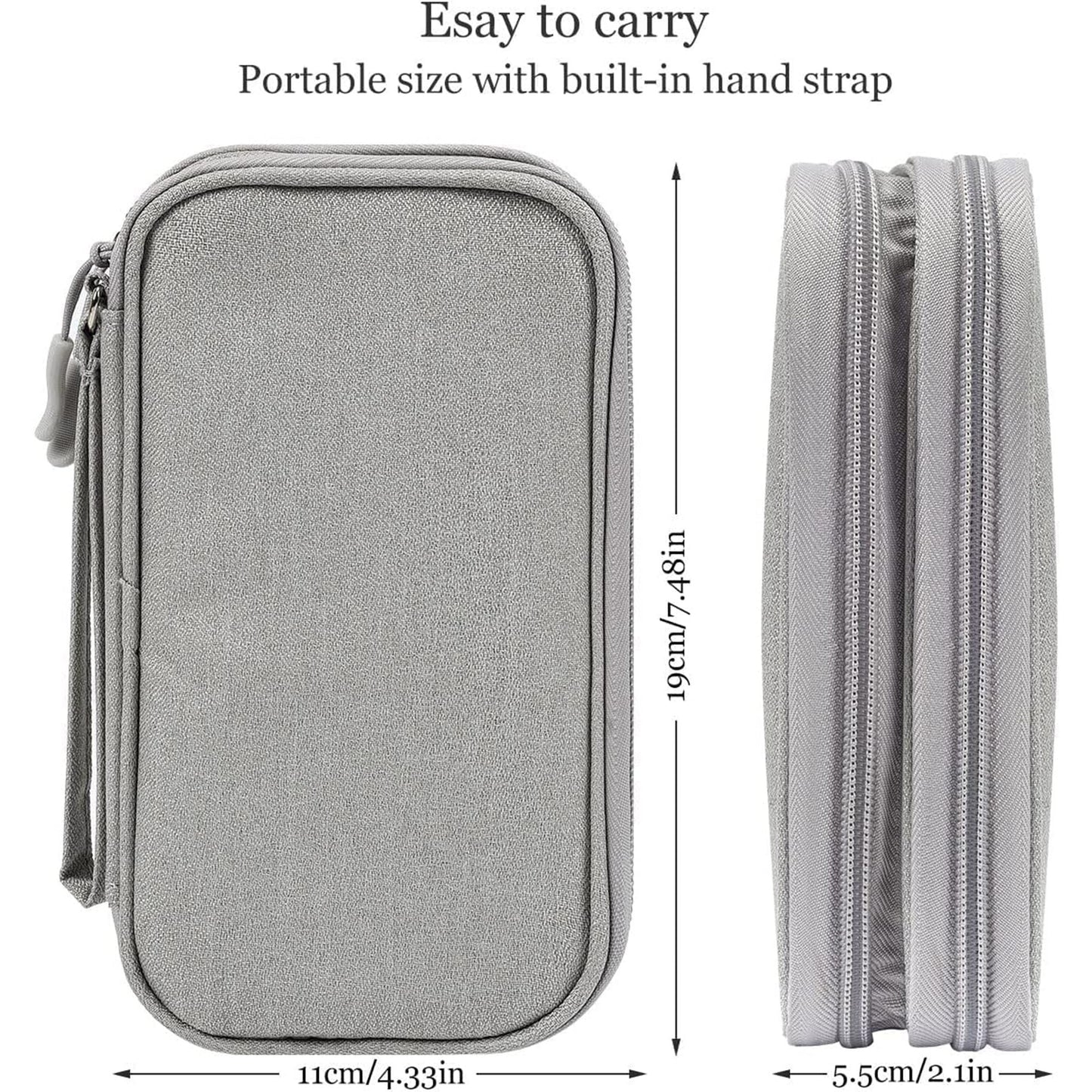 Electronic Organizer Bag, Waterproof Portable Double Layer