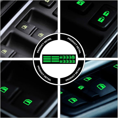 4PCS Car Control Switch Luminous Sticker