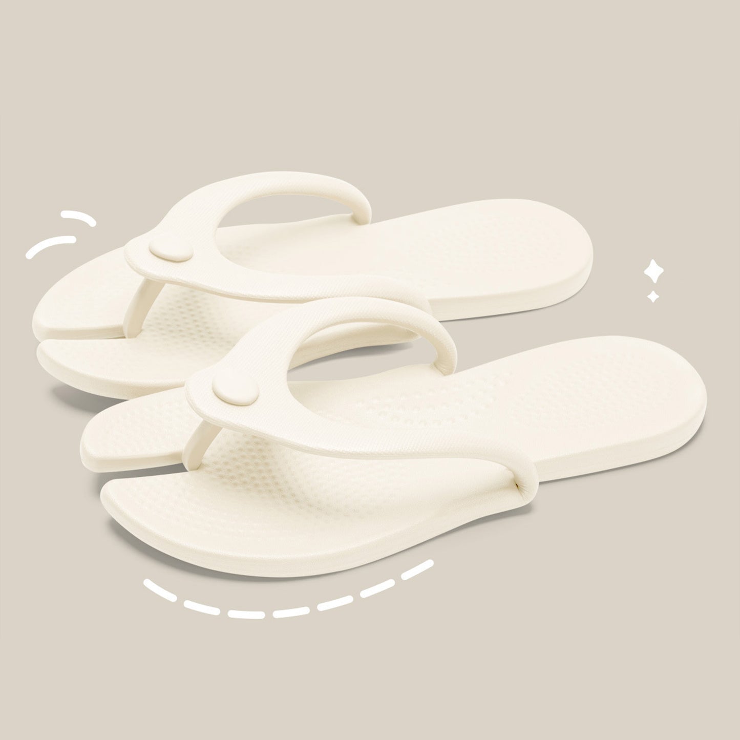1Pair Foldable Flip-Flop Travel Slippers Shower Shoes