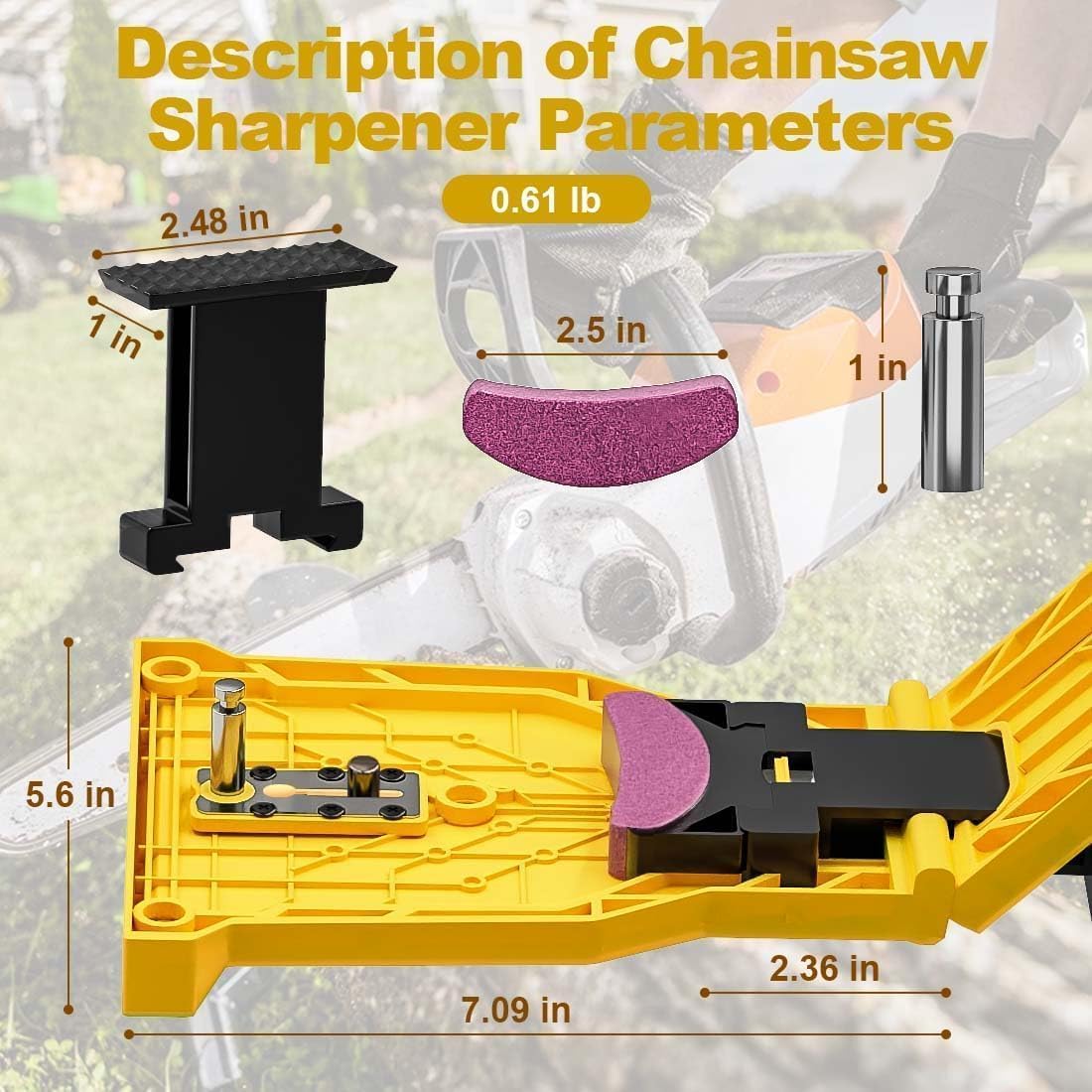 Electric Chainsaw Teeth Sharpener, Portable Fast Grinding Tool